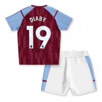 Billiga Aston Villa Moussa Diaby #19 Barnkläder Hemma fotbollskläder till baby 2023-24 Kortärmad (+ Korta byxor)